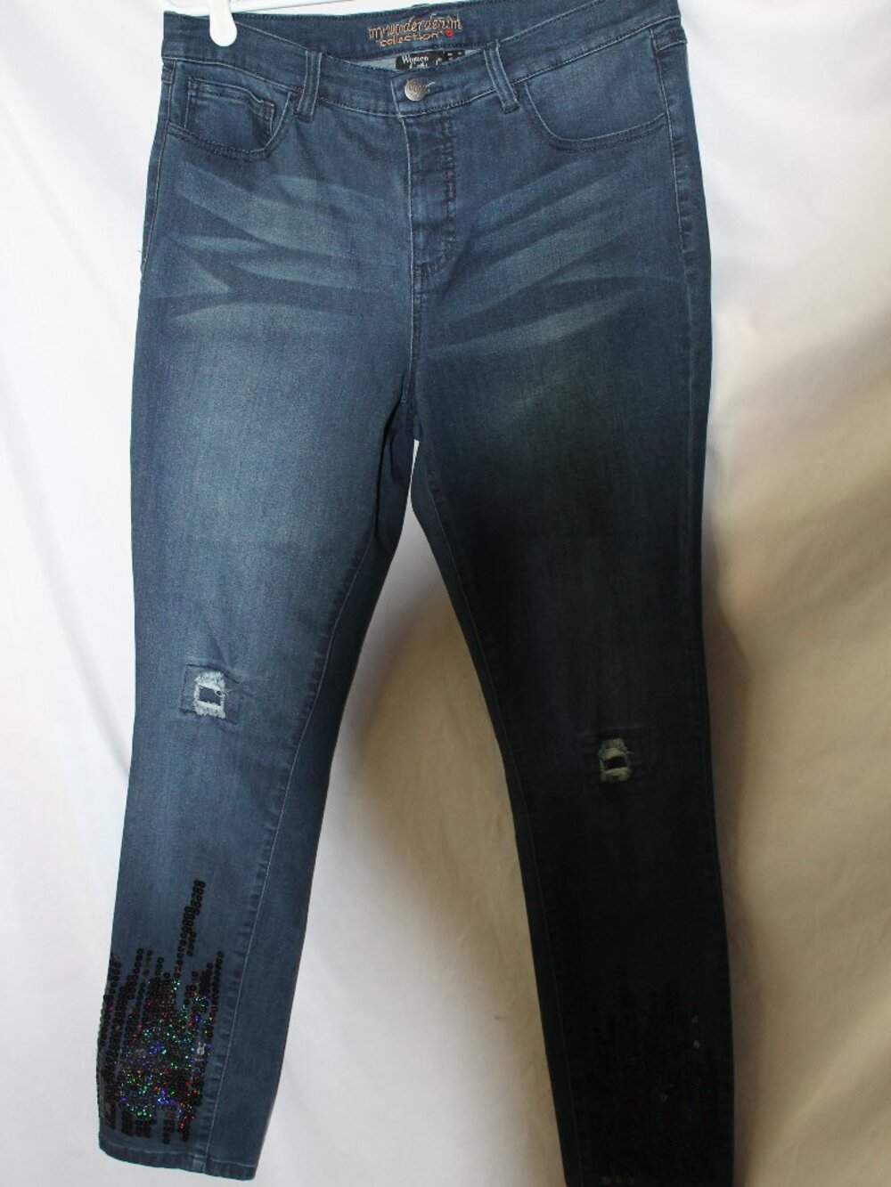 Women with Control Wonder Denim sequined skinny jeans